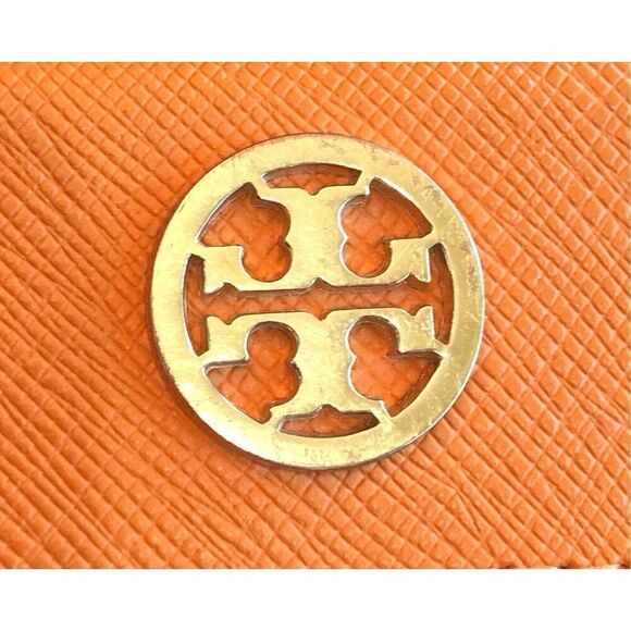 TORY BURCH - 🎉HP🎉 Leather Eyeglass Case in Orange. LIKE NEW! - Picture 6 of 12